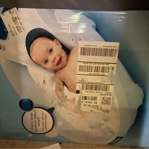 Aqua Baby Bath Seat - Blue and White